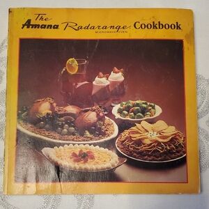Vintage 1985 The Amana RadaRange Cookbook Microwave Oven-Vibrant Yellow Cover